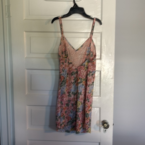 Victoria’s Secret Gold Label Pink and Green Floral Slip Dress - Picture 3 of 4